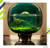 grüne Naturwelt in einem Glas