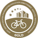 Gold-Auszeichnung des ADFC als fahrradfreundliches Unternehmen