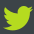 Twitter Logo mit grünem Vogel